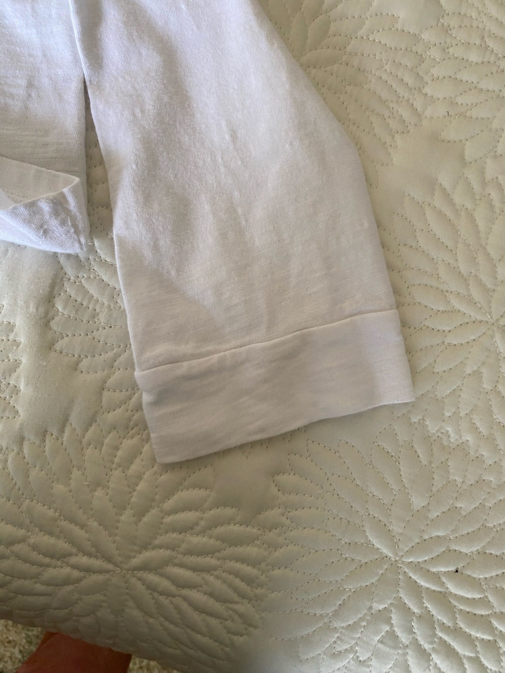 Twill Twenty Two White Layered-Look Long Sleeve Shirt with Ruffle Placket - Picture 5 of 6